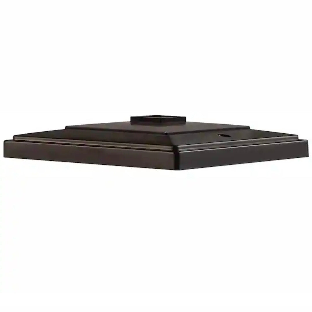 Hampton Bay 4x4 or 6x6 Mediterranean Bronze Integrated LED Outdoor Solar Deck Post Light