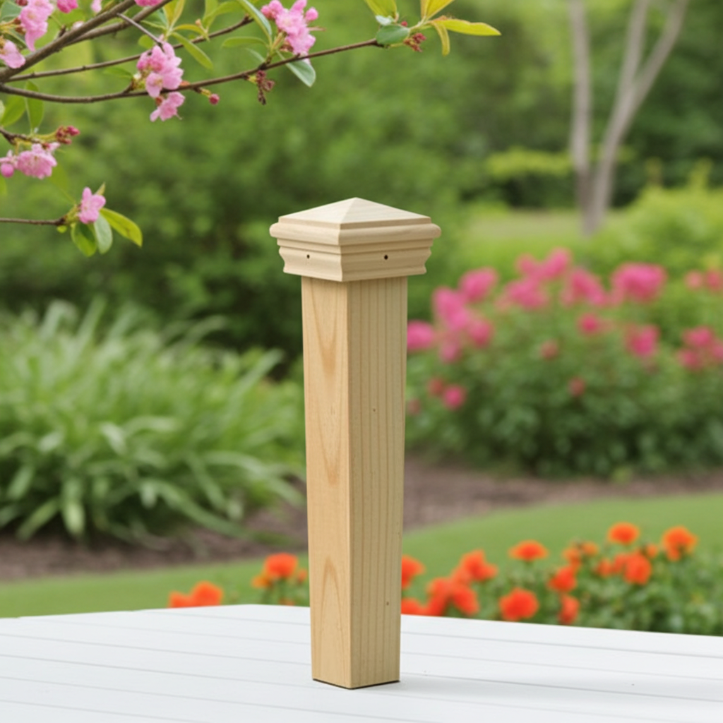 4 in. x 4 in. Newbury High Pyramid Pressure Treated Pine Post Cap
