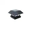 4 in. x 4 in. (3.5 x 3.5 Post Size) 7 Lumens Black Plastic Solar Post Cap