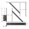 Peak Heavy-Duty Steel Gate Hardware Kit in Matte Black (Fits Gates 26 in. to 60 in. W)