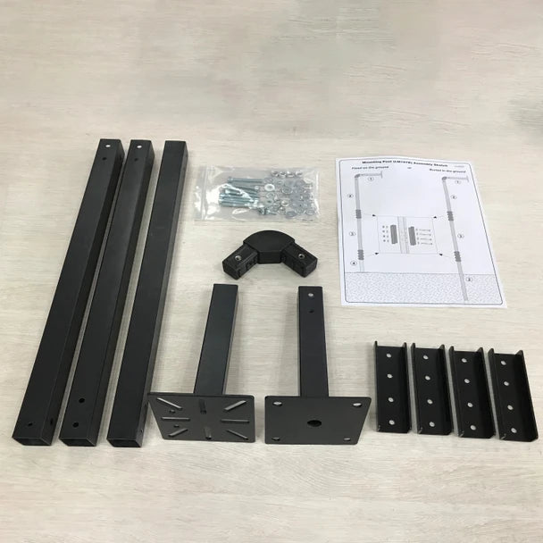 Universal Keypad Gooseneck Mounting Post - Black