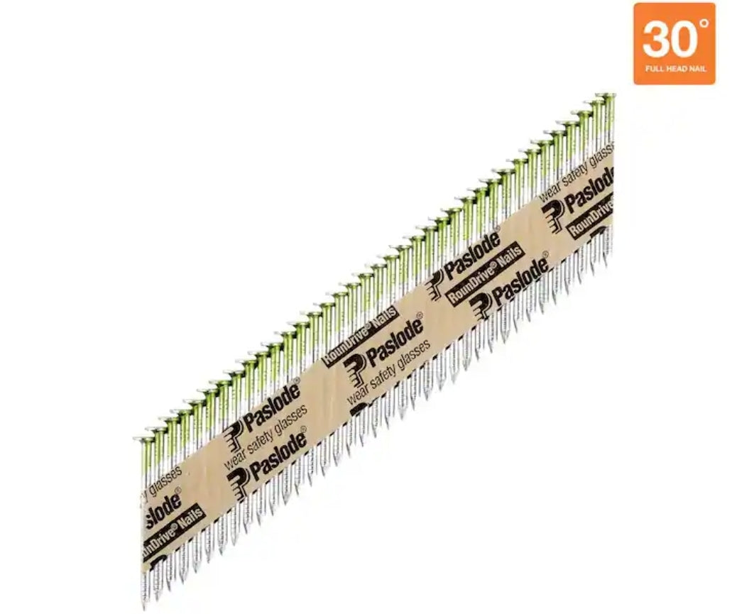Paslode 2 In. X 0 113 Gauge 30 Degree Galvanized Ring Shank Paper Tape Framing Nails 2 000 Per Box