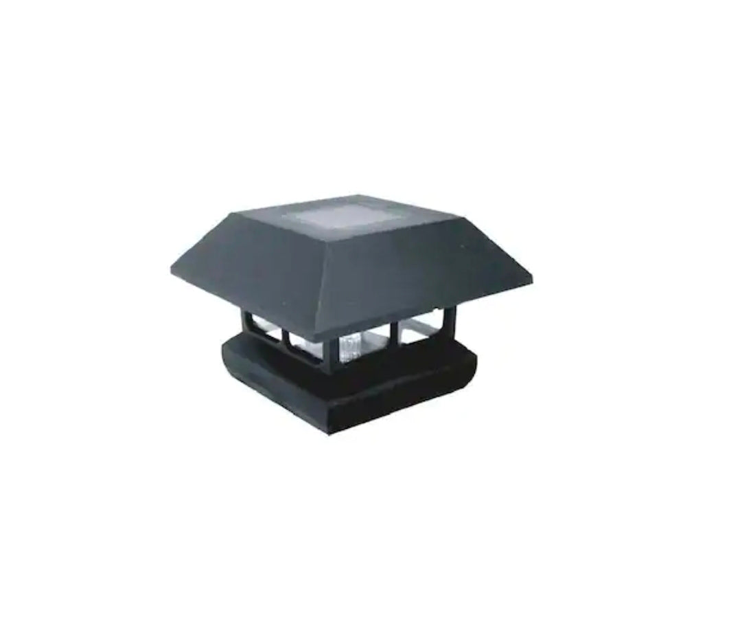 Hampton Bay
4 x 4 or 6 x 6 Black Integrated LED Outdoor Solar Deck Post Cap Light (2-Pack)