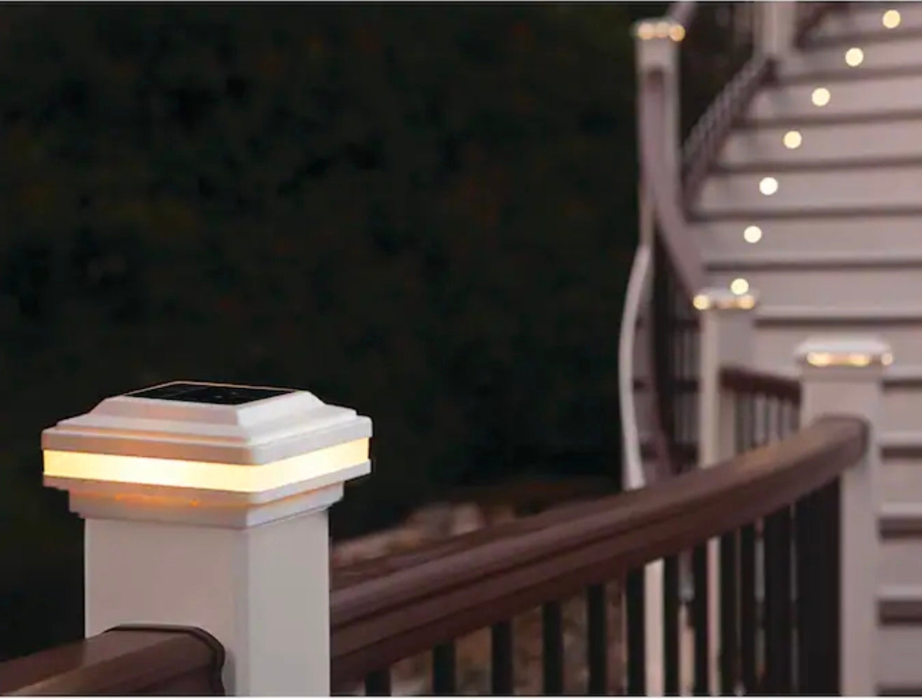 Harbor Breeze White Plastic Fence Deck Post Cap