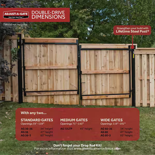 Adjust-A-Gate Adjust-a-Gate 36-72 in. W x 45 in. H Steel Gate Frame Kit, Original Medium Width Full Frame Gate Kit