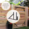 Peak Heavy-Duty Steel Gate Hardware Kit in Matte Black (Fits Gates 26 in. to 60 in. W)