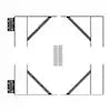 Peak Heavy-Duty Steel Gate Hardware Kit in Matte Black (Fits Gates 26 in. to 60 in. W)