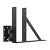 Peak Heavy-Duty Steel Gate Hardware Kit in Matte Black (Fits Gates 26 in. to 60 in. W)