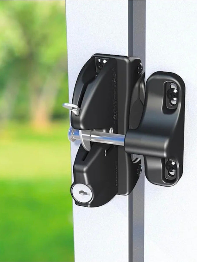 D&D Black Key-Lockable Gate Latch