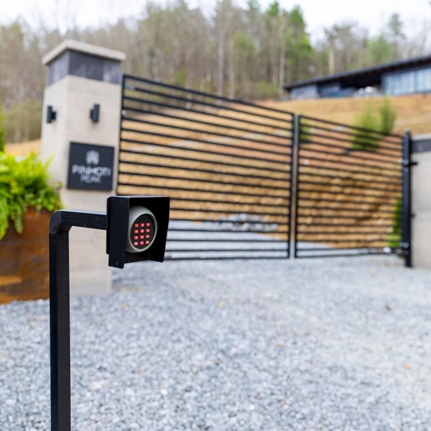 Universal Keypad Gooseneck Mounting Post - Black