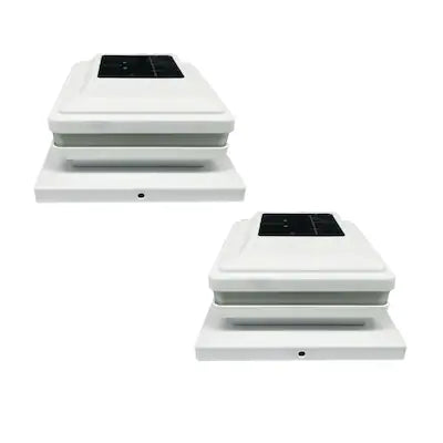 Harbor Breeze Solar 4-in x 4-in White LED Outdoor Post Cap Light 2 -Pack