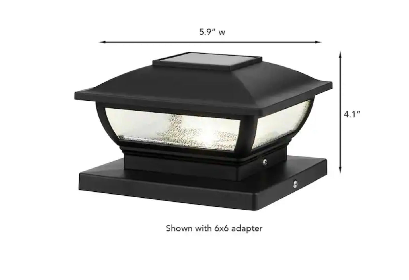 Hampton Bay
4 x 4 or 6 x 6 Black Integrated LED Outdoor Solar Deck Post Cap Light (2-Pack)