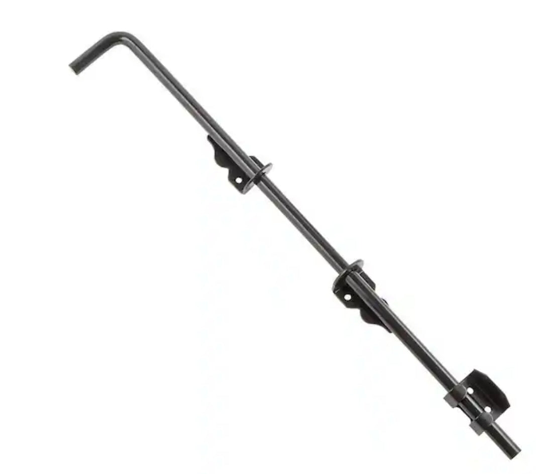 24" Drop Rod Cane Bolt for Double Gates